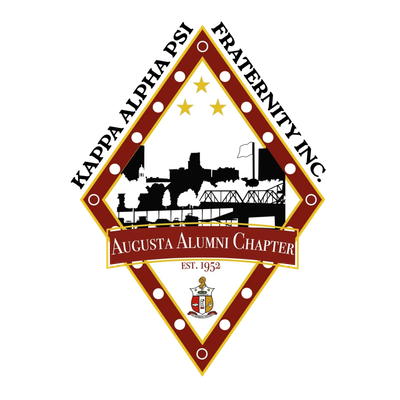 Augusta Alumni Chapter logo with cityscape and stars.
