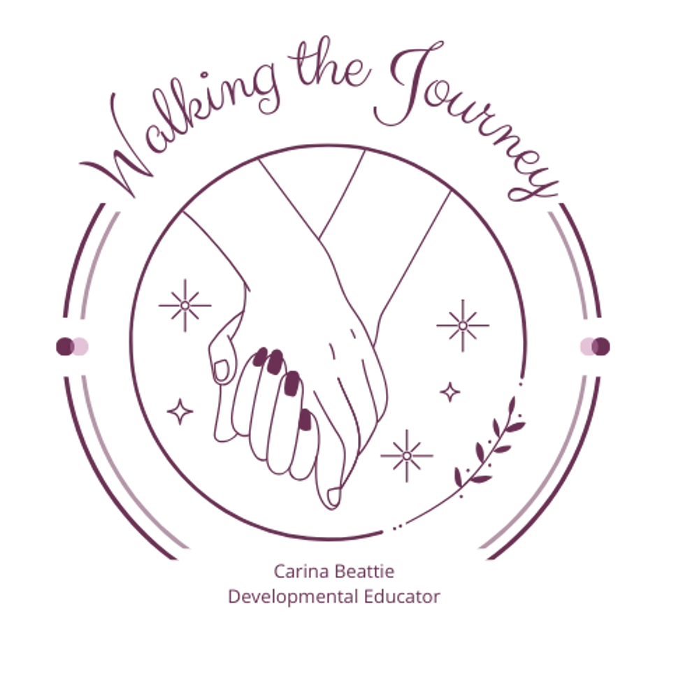 Logo showing two hands holding with stars and text around symbolising walking this journey together