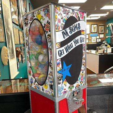 Inkbomb Tattoo Mesa AZ  Get What You Get Gumball Game GWYG Tattoo