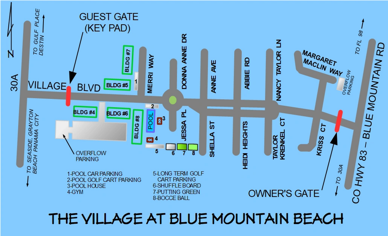 The Village At Blue Mountain Beach Community Map