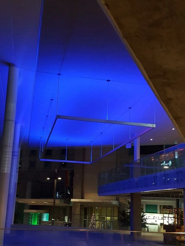 Commercial lighting installation