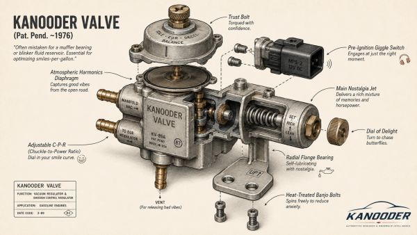 Diagram of the Kanooder Valve showcasing its parts and functions.
