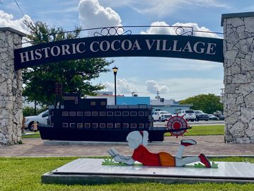 Historic Cocoa Village entrance sign
