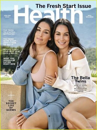 Brie & Nikki Bella Health Magazine cover shoot 
makeup by Eileen Sandoval 