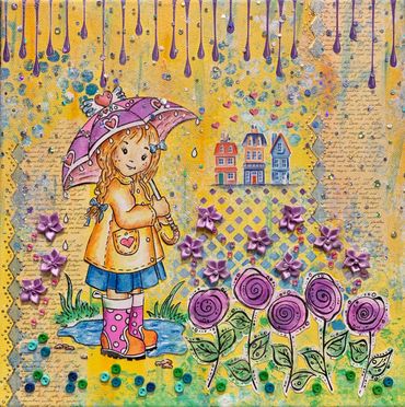 Umbrella Girl
Mixed Media, 12 x 12 inches
Alison Akin