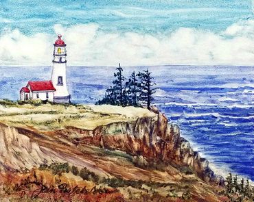 Cape Blanco, 2023
Watercolor on Claybord, 8x10
Jean Batchelder