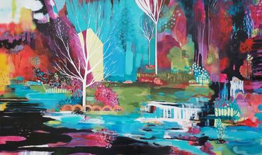 A Sense of Place
Acrylic on gallery-wrap canvas, 36 x 60 inches
Lynda Briggs