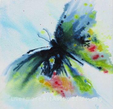Butterfly 1 watercolor on canvs