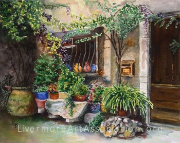 Hidden Courtyard Watercolor Giclee print