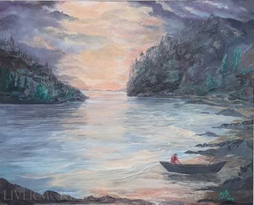 Evening Glow on the Lake, 2018
Acrylic on canvas, 24 x 30 x .5 inches
Ajith Kumar