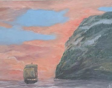 Sail on the Horizon, 2019
Acrylic on canvas, 24 x 30 x .5 inches
Ajith Kumar