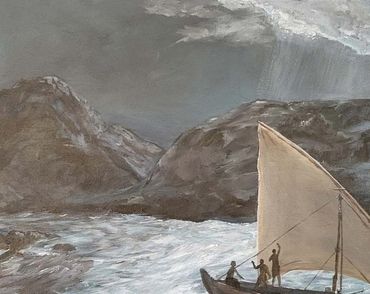 Storm on the Sea, 2023
Acrylic on canvas, 16 x 20 x .5 inches
Ajith Kumar