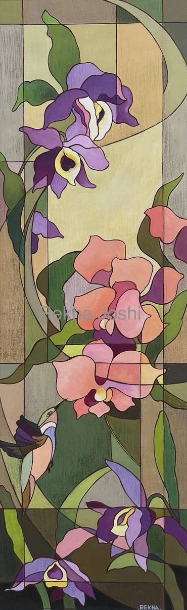 Orchids
Watercolor, 15 x 32 inches
Rekha Joshi