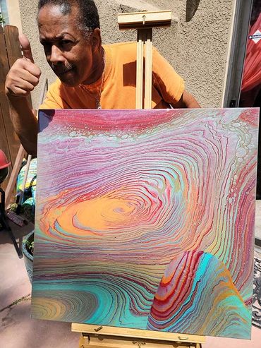 PHOTO BOMB, 2021
Acrylic Paint on canvas, 24" x 24"
George M Winder