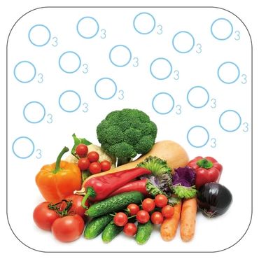 The TrueWash removes bacteria and pesticides from your fruits and vegetables with an organic process