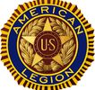Emblem of the American Legion featuring a star and eagle design.