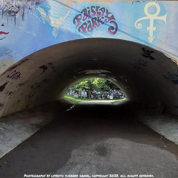 Picture of the Paisley Park Graffiti Bridge in 2023