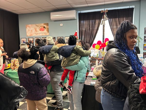 people at a community event
