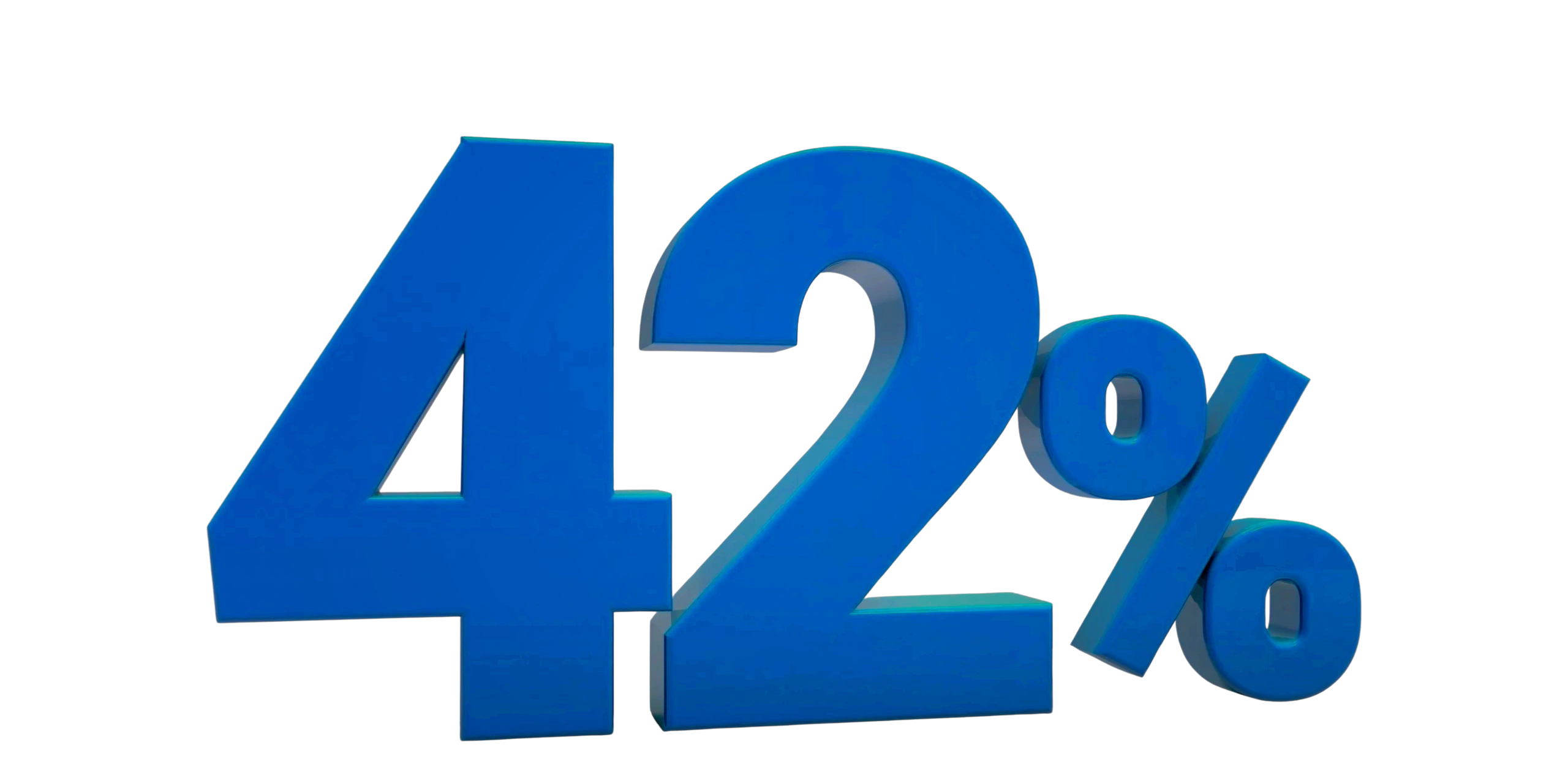 number “42%” in large text