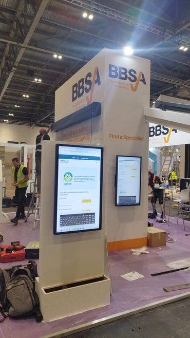 Portrait touchscreens installed at London ExCel