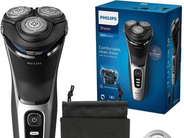 Philips Electric Shaver 3000 Series - Wet & Dry Electric Shaver for Men with SkinProtect Technology 