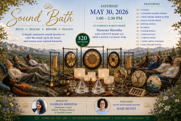 SOUND BATH this MAY 30TH in NEW CASTLE, COLORADO