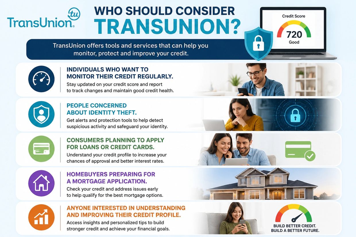 Who should consider TransUnion for credit monitoring and protection.