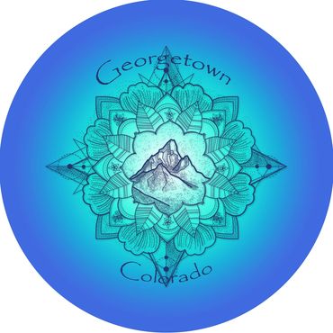 Mountain Mandala round magnet