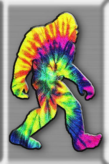 Sasquatch Tie Dye Cutout small magnet