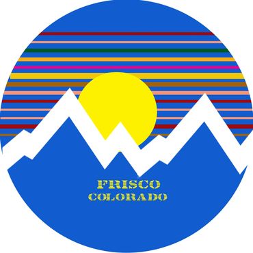 Striped Sky Mtns round magnet