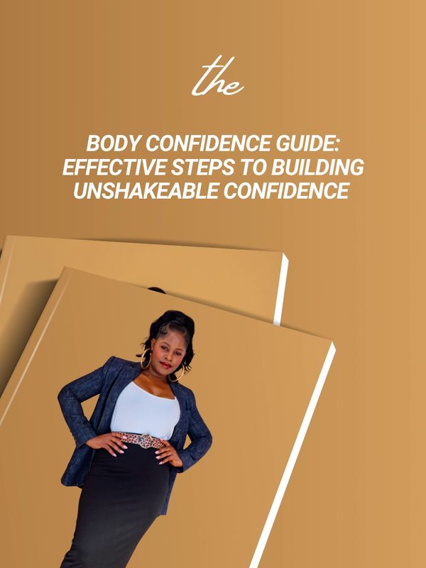 Cover of a guide on building body confidence featuring a confident woman.
