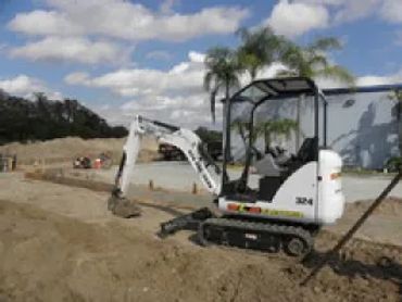 Heavy machinery in an construction site
