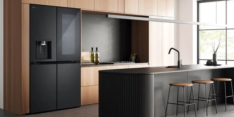 LG InstaView French Door Fridge in Modern Kitchen with Water Dispenser Malaysia