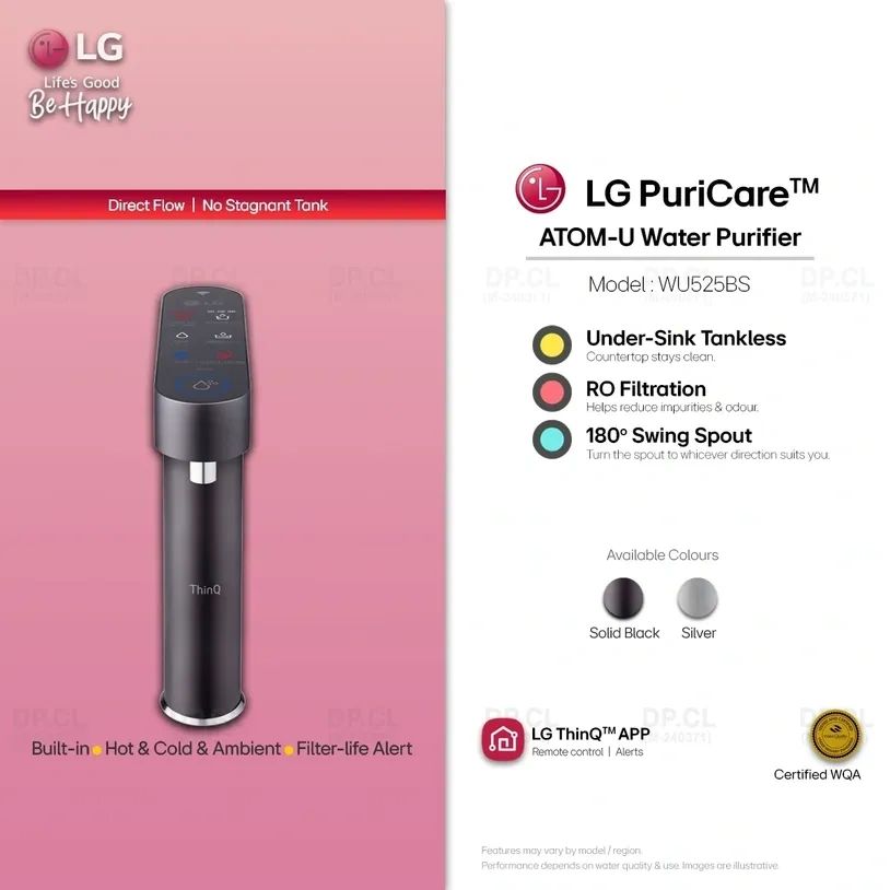 LG PuriCare ATOM-U Tankless Water Purifier Malaysia RO filtration hot cold ambient LG Subscribe