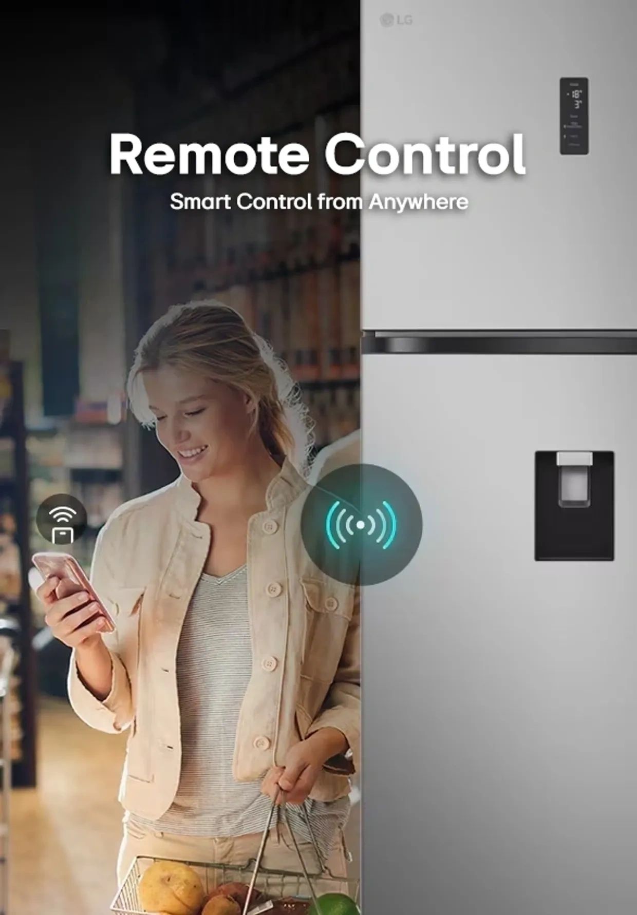 LG ThinQ Remote Control Smart Fridge GRTF-622PQHR with WiFi Connectivity Malaysia
