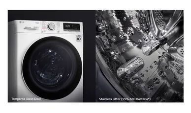 LG Front Load Washing Machine Tempered Glass Door and Stainless Lifter Malaysia