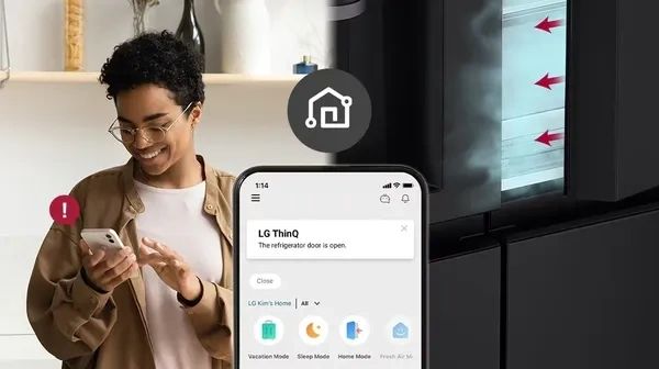 LG ThinQ Door Open Alert Smart Refrigerator Mobile Notification Malaysia