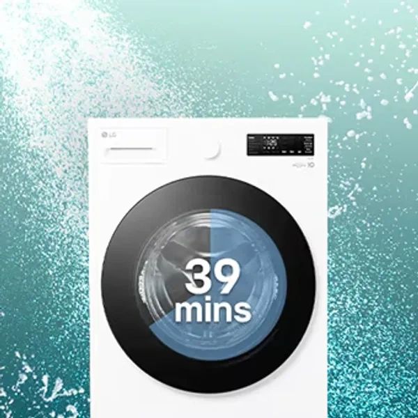 LG TurboWash 39 Minute Fast Washing Machine AI Direct Drive Malaysia