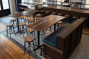 restaurant tables, walnut, bar tops