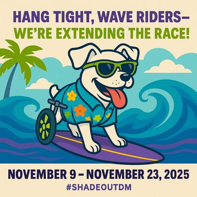 RACE categories and participation options to raise DM awareness and bark out loud for all dog breeds