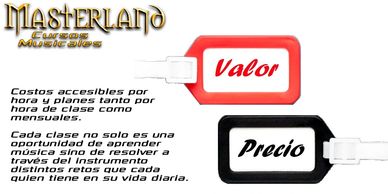 Relación valor-precio en cuanto a los costos tanto de clases como de cursos musicales del sitio.