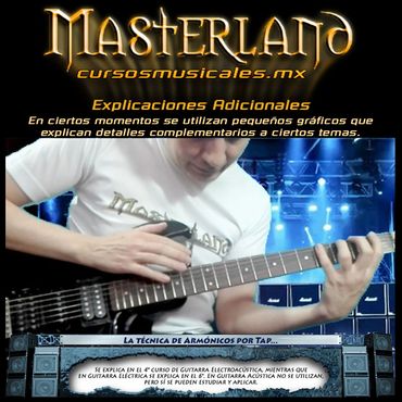 Cursos musicales con gráficos adicionales en los videos, que explican complementos de un tema.