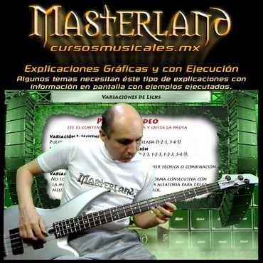 Los temas de los videos de los cursos musicales se explican en pantalla grande y con el instrumento.