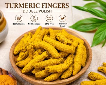 Premium organic turmeric roots sourced naturally for high-quality food, spice, and wellness products