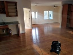 Odor removal process where a commercial ozone generator is used in a home. Biohazard PRO.