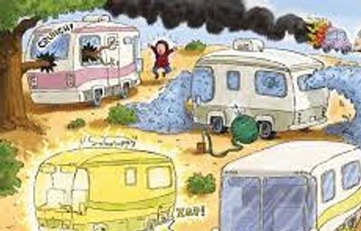 Cartoon of many things that have happened to RVs.