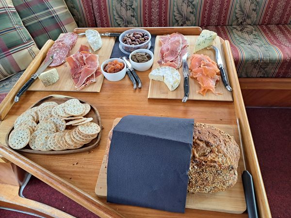 Standard Charter - Huon River Cruises - an example of the delicious local platter available