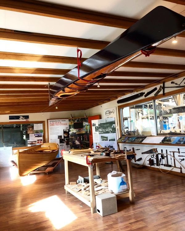 Huon Valley Road Trip - Huon River Cruises - inside the Wooden Boat Centre