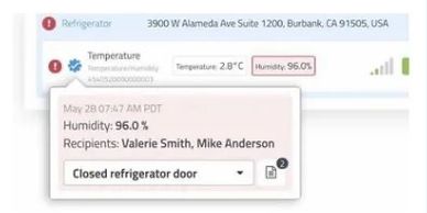 Event pop up quick response action log
