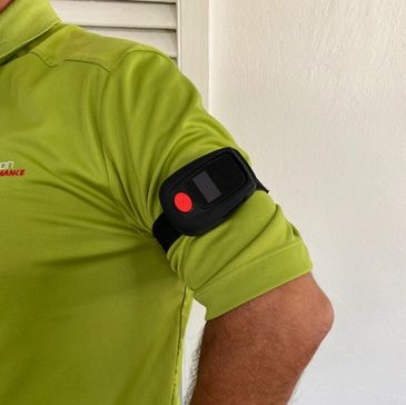 G-SAFE silicone sleeve with elastic Velcro arm attachment
